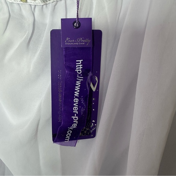 Ever pretty dress one shoulder bling jewel accents white gold shiny sexy dress - Picture 7 of 7